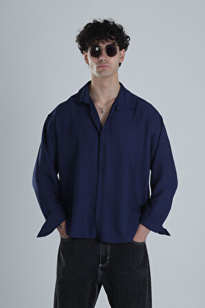 Lacivert Tensel Spor Gömlek COC1392