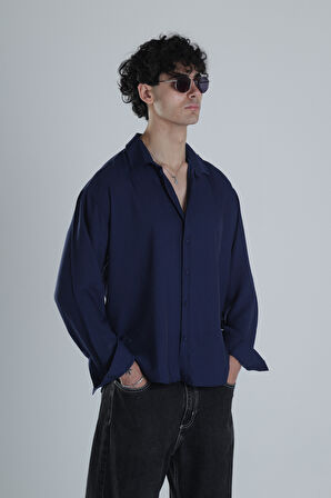 Lacivert Tensel Spor Gömlek COC1392