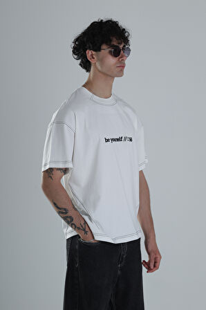 Be Yourself Oversize Tasarım T-Shirt COC1384