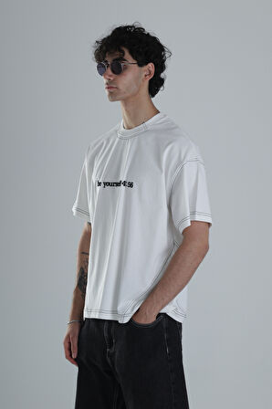 Be Yourself Oversize Tasarım T-Shirt COC1384
