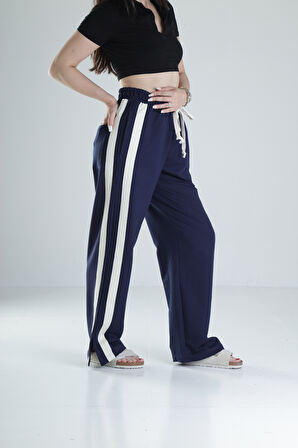 Yan Şerit Detaylı Lacivert Oversize Eşofman COC1324