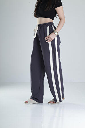 Yan Şerit Detaylı Füme Oversize Eşofman COC1323