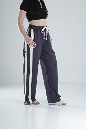 Yan Şerit Detaylı Füme Oversize Eşofman COC1323