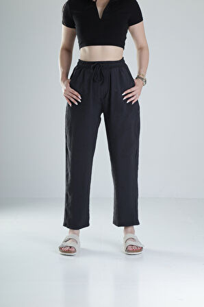 Tensel Kumaş Siyah Pantolon COC1321