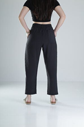 Tensel Kumaş Siyah Pantolon COC1321