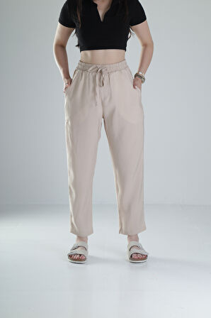 Tensel Kumaş Bej Pantolon COC1319