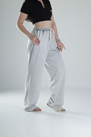 Oversize Yıkamalı Gri Eşofman COC1316