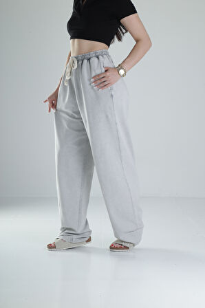 Oversize Yıkamalı Gri Eşofman COC1316