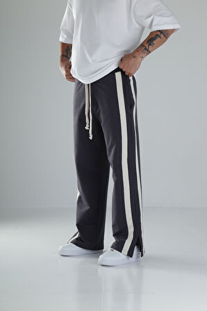 Şeritli Yırtmaç Detaylı Antrasit Eşofman COC1498