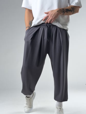 Pileli Füme Erkek Jogger Pantolon COC2855