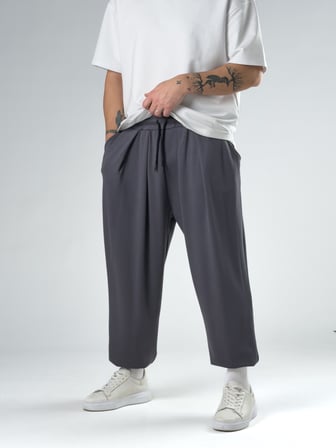 Pileli Füme Erkek Jogger Pantolon COC2855