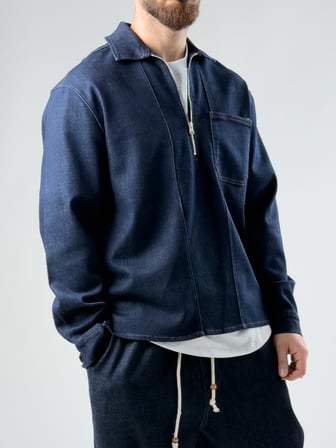 Fermuar Detaylı Denim Ceket COC2879