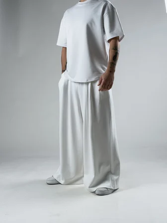 Oversize Samurai Beyaz Erkek Pantolon COC2905
