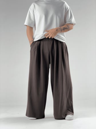 Oversize Samurai Kahve Erkek Pantolon COC2907