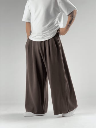 Oversize Samurai Kahve Erkek Pantolon COC2907