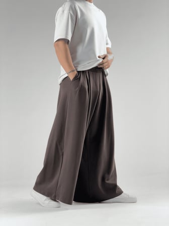 Oversize Samurai Kahve Erkek Pantolon COC2907