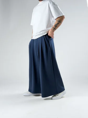Oversize Samurai Lacivert Erkek Pantolon COC2908