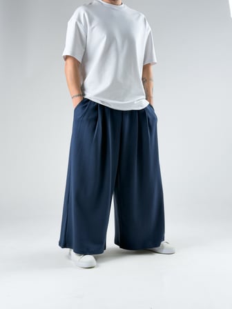 Oversize Samurai Lacivert Erkek Pantolon COC2908