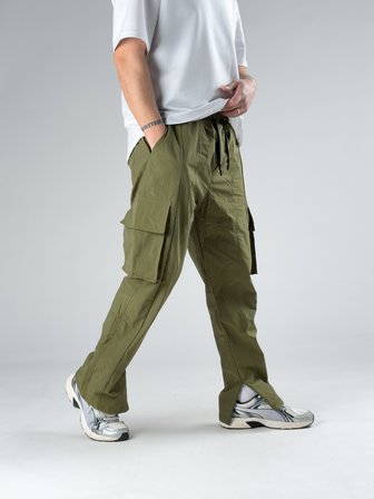 Premium Kalite Yeşil Paraşüt Kumaş Erkek Pantolon COC2950