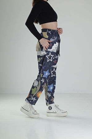 Gezegen Desenli Baget Pantolon COC1676