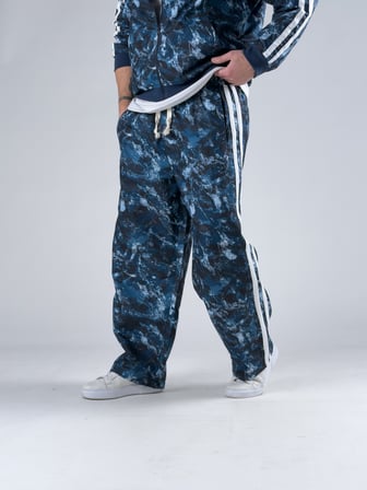 Paraşüt Kumaş Lacivert Baggy Pantolon COC3051-1
