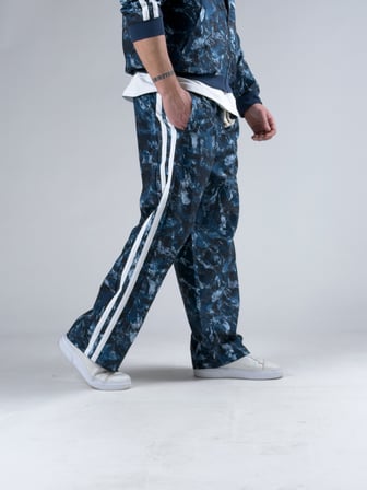 Paraşüt Kumaş Lacivert Baggy Pantolon COC3051-1