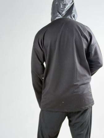 Paraşüt Kumaş Kapüşonlu Erkek Sweat COCK0056
