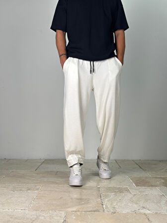 Double Paça Detaylı Ekru Pantolon COC1768