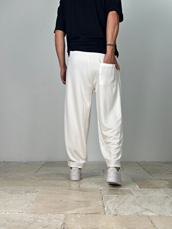 Double Paça Detaylı Ekru Pantolon COC1768