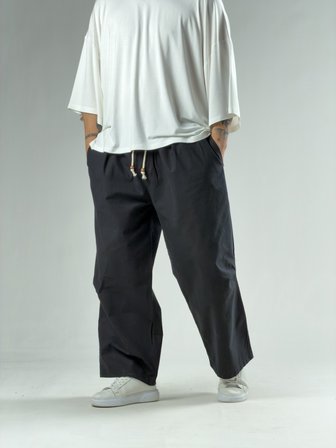 Diz Detaylı Siyah Erkek Baggy Pantolon COC3134