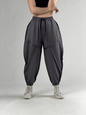 Dikiş Detaylı Füme Kadın Jogger Pantolon COC3148