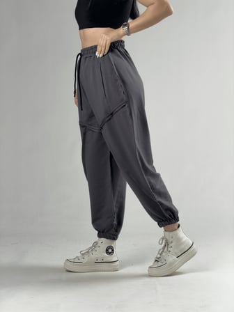 Dikiş Detaylı Füme Kadın Jogger Pantolon COC3148