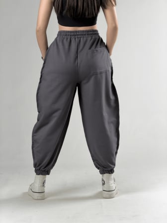 Dikiş Detaylı Füme Kadın Jogger Pantolon COC3148