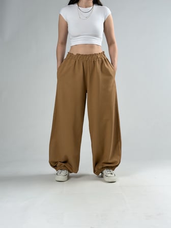 Kahverengi Kadın Oversize Pantolon COC3175