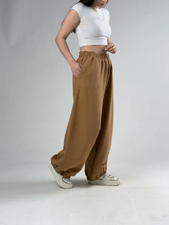 Kahverengi Kadın Oversize Pantolon COC3175