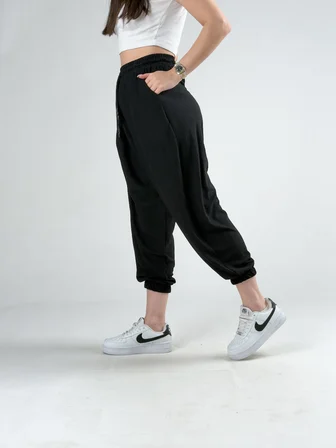 Bürümcük Siyah Kadın Jogger Pantolon COC3180