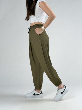 Bürümcük Haki Kadın Jogger Pantolon COC3181