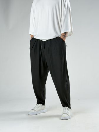 Bürümcük Siyah Erkek Pileli Jogger Pantolon COC3191