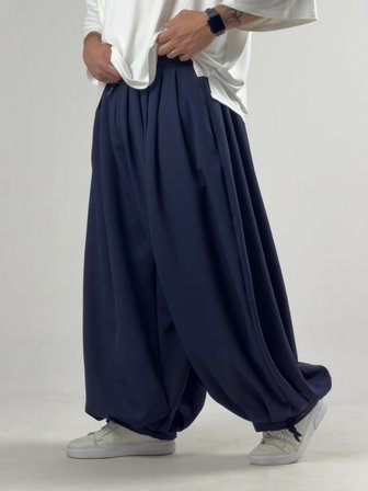 Süper Oversize Lacivert Erkek Jogger Pantolon COC3232