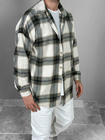 Yeşil Siyah Çizgili Oduncu Gömlek COC1854