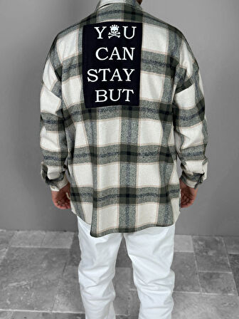 Yeşil Siyah Çizgili Oduncu Gömlek COC1854