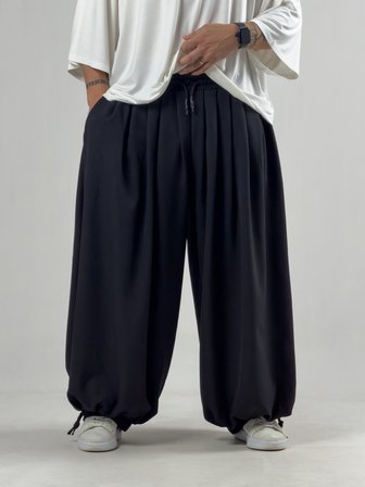 Süper Oversize Siyah Erkek Jogger Pantolon COC3233