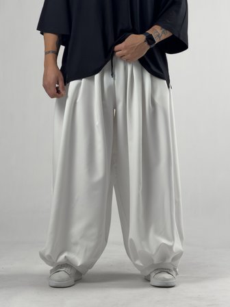 Süper Oversize Ekru Erkek Jogger Pantolon COC3234