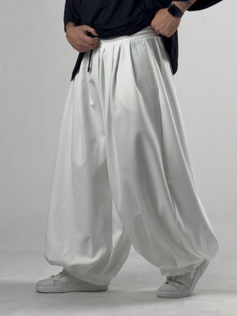 Süper Oversize Ekru Erkek Jogger Pantolon COC3234