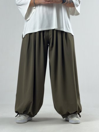 Süper Oversize Haki Erkek Jogger Pantolon COC3236