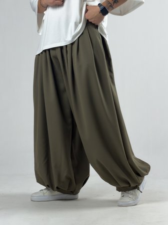 Süper Oversize Haki Erkek Jogger Pantolon COC3236