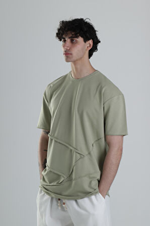 Yeşil Halat Detaylı Tasarım T-Shirt COC1849