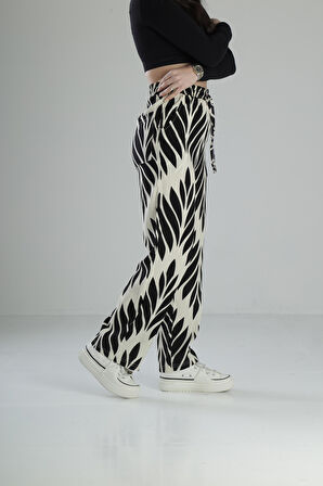 Yaprak Desenli Baggy Pantolon COC1833