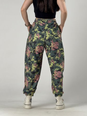 Kamuflaj Desenli Kadın Jogger Pantolon COC3255