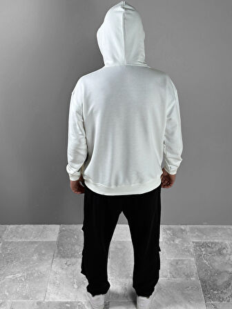Üç İplik Beyaz Thomas Hoodie COC1825